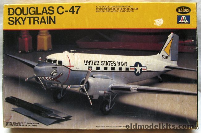 Testors 1/72 Douglas R4D / C-47 Skytrain / Dakota Mk III (DC-3)- US Navy / USAAF 'Swamp Rat' / RAF European Theater, 871 plastic model kit